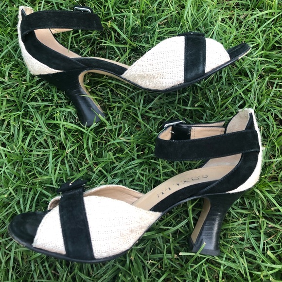 Anyi Lu Black and White Heels - Picture 3 of 3